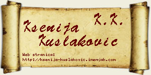 Ksenija Kušlaković vizit kartica